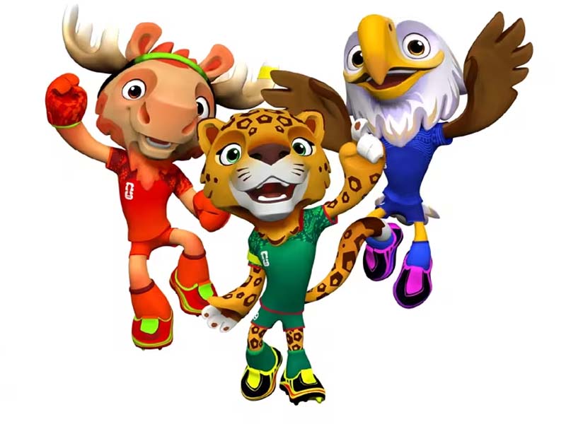 Three mascots of the World Cup 2026
