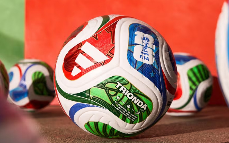 The official Adidas Trionda match ball for the 2026 FIFA World Cup